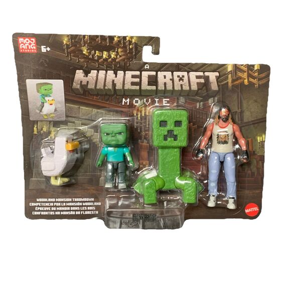Mattel Other - NIB Mattel A Minecraft Movie Woodland Mansion Throwdown Toy Action Figure Jockey